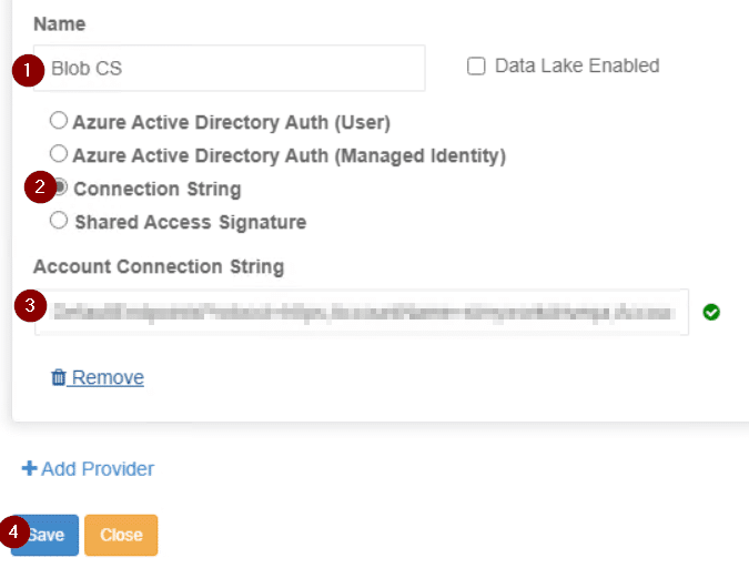 azure blob connection string integrations