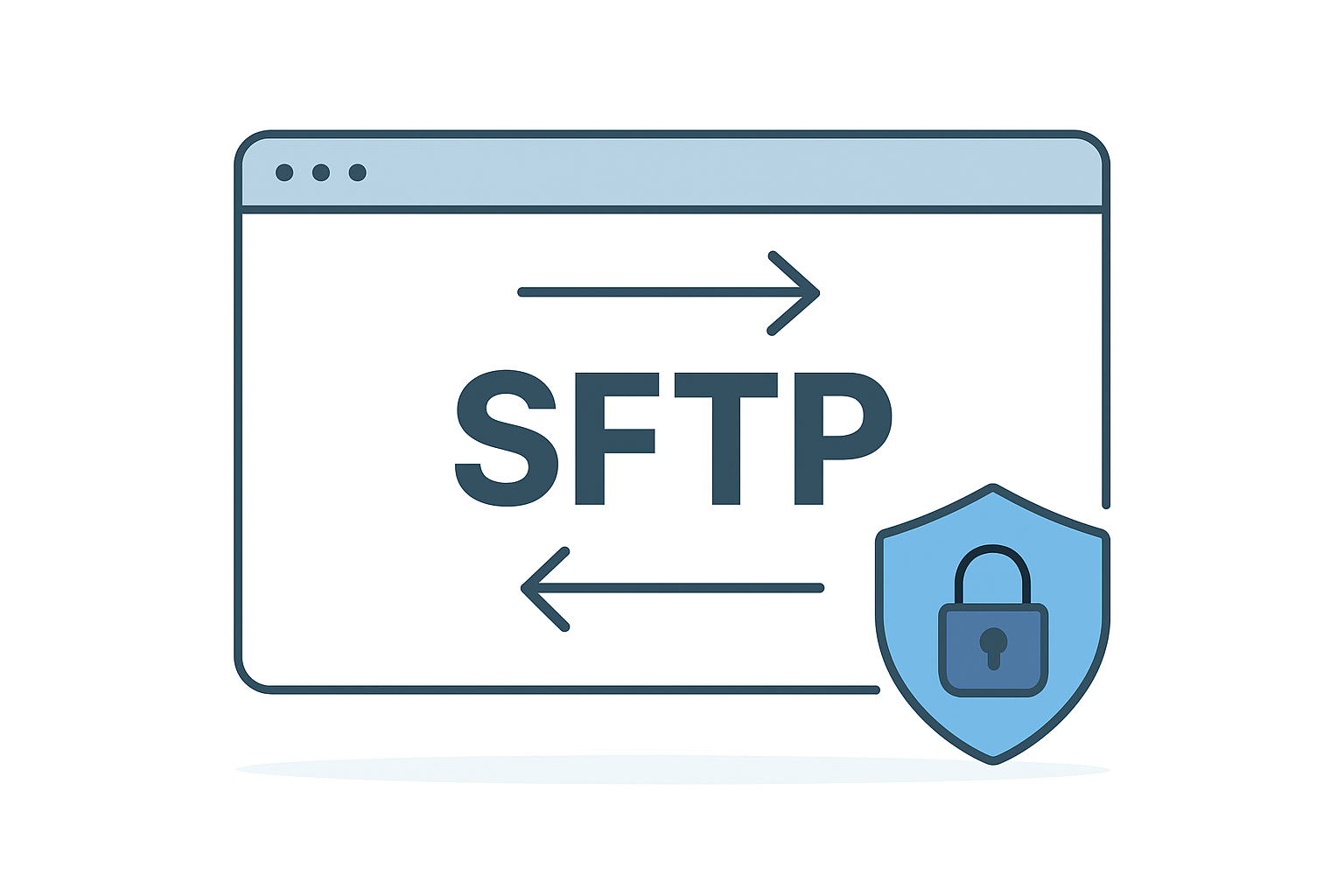 An illustration depicting the importance of SFTP in secure file transfers.