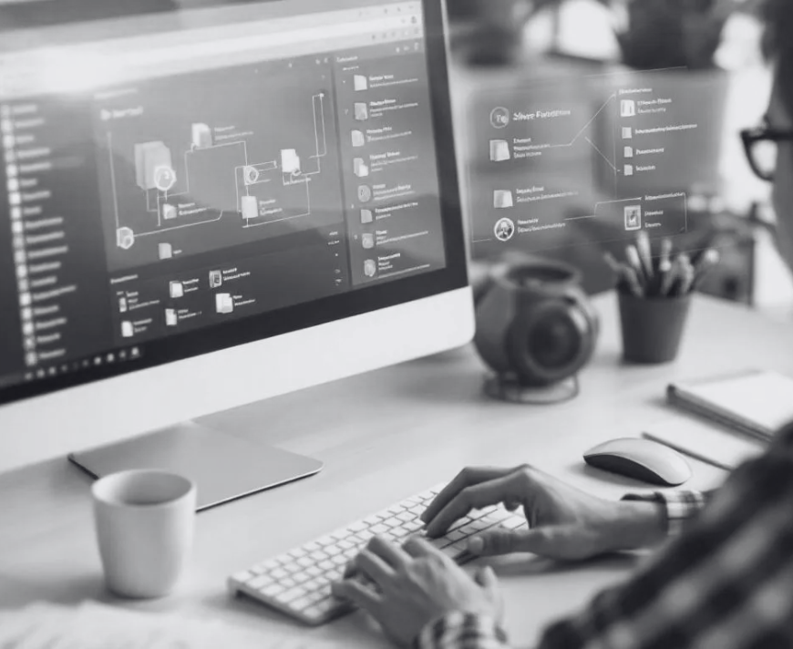 An organized computer screen displays the SharePoint interface, showcasing various files and folders neatly arranged for effective site collection administration. The image emphasizes the importance of managing storage limits and utilizing SharePoint's features for optimal organization and accessibility.