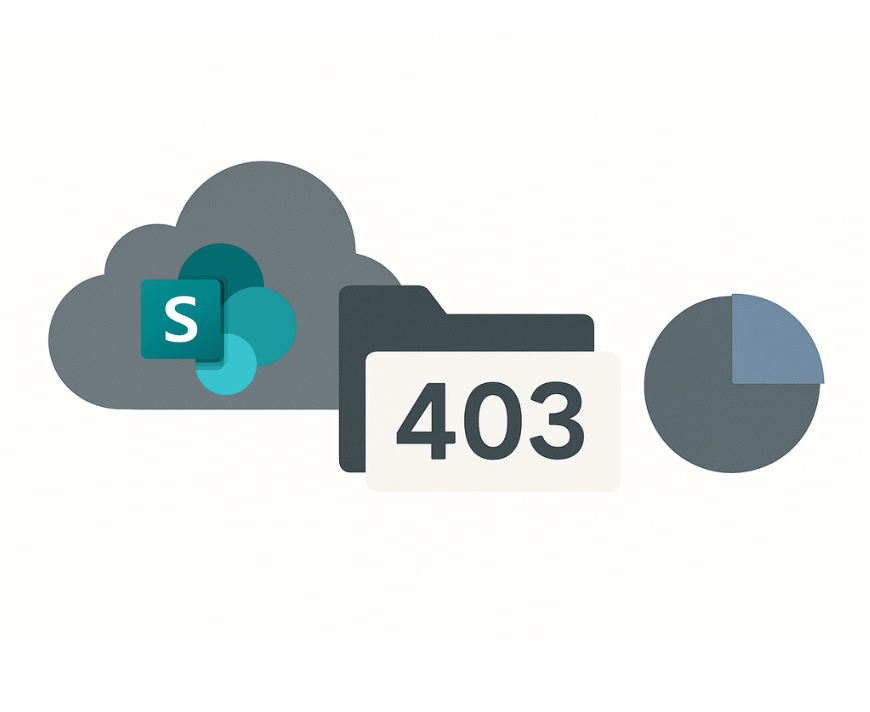 SharePoint storage limitations graphic with logo